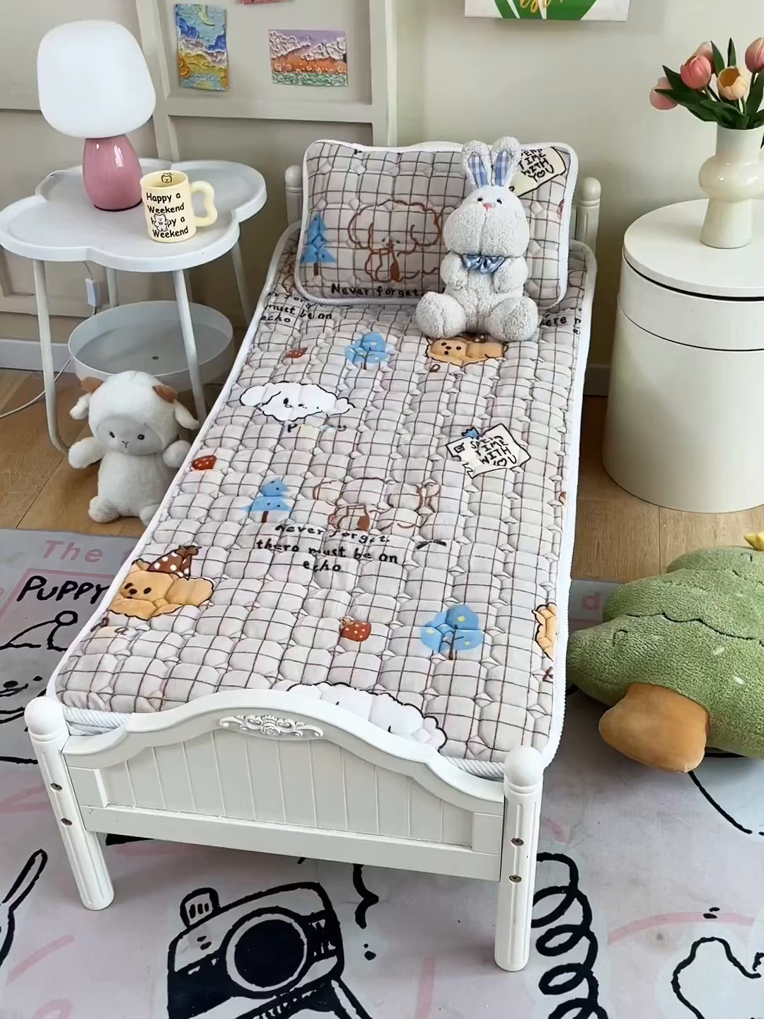 91家纺网 家纺一手货源 找家纺 禧缘家纺（原梦想家） 2025新款儿童牛奶绒夹棉床垫（可定制） 好伙伴