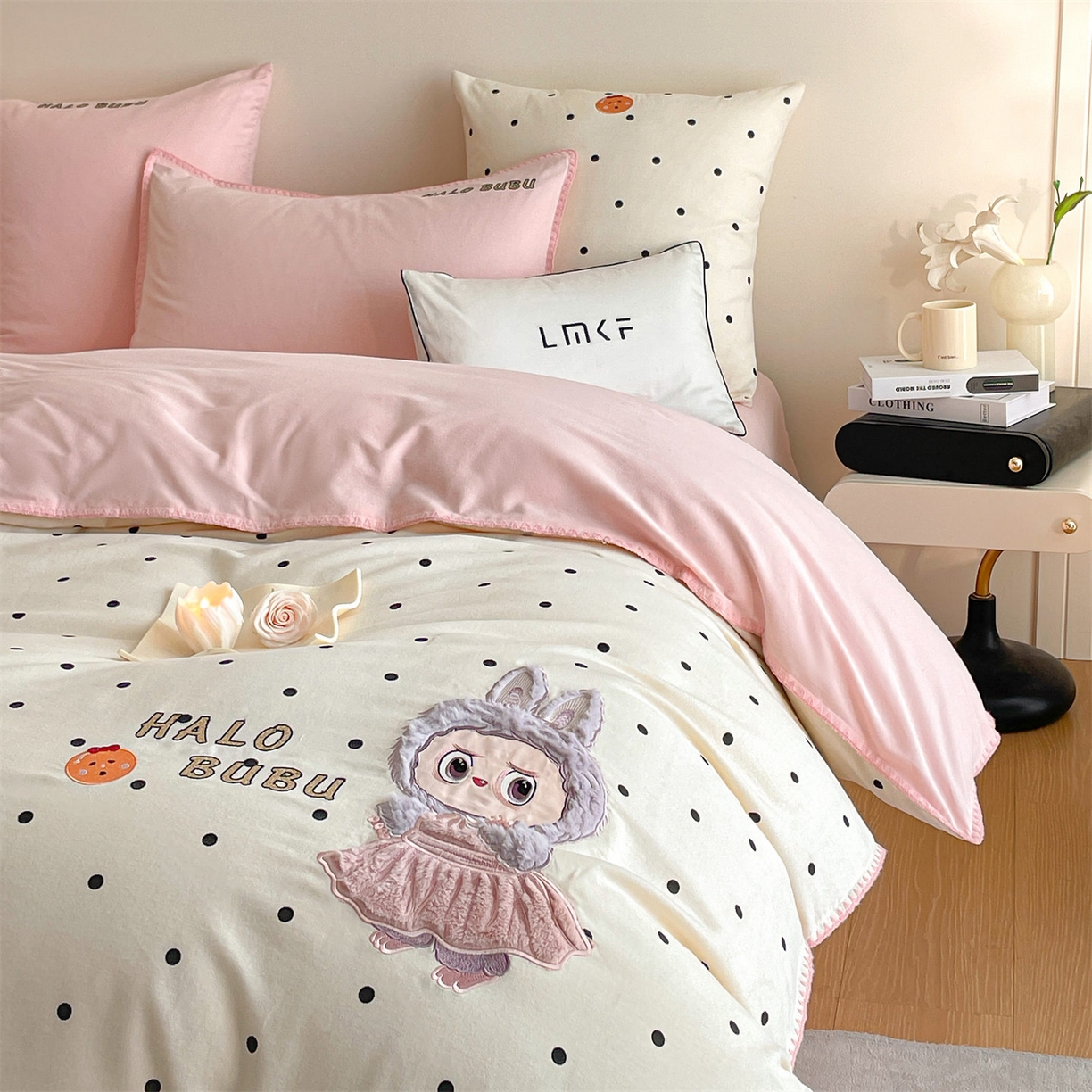 91家纺网 家纺一手货源 找家纺 （总）蓝米卡夫 2025秋冬-A类全棉生态磨毛卡通绣花贝壳边系列（礼盒包装）【如需买家秀联系15996631948】