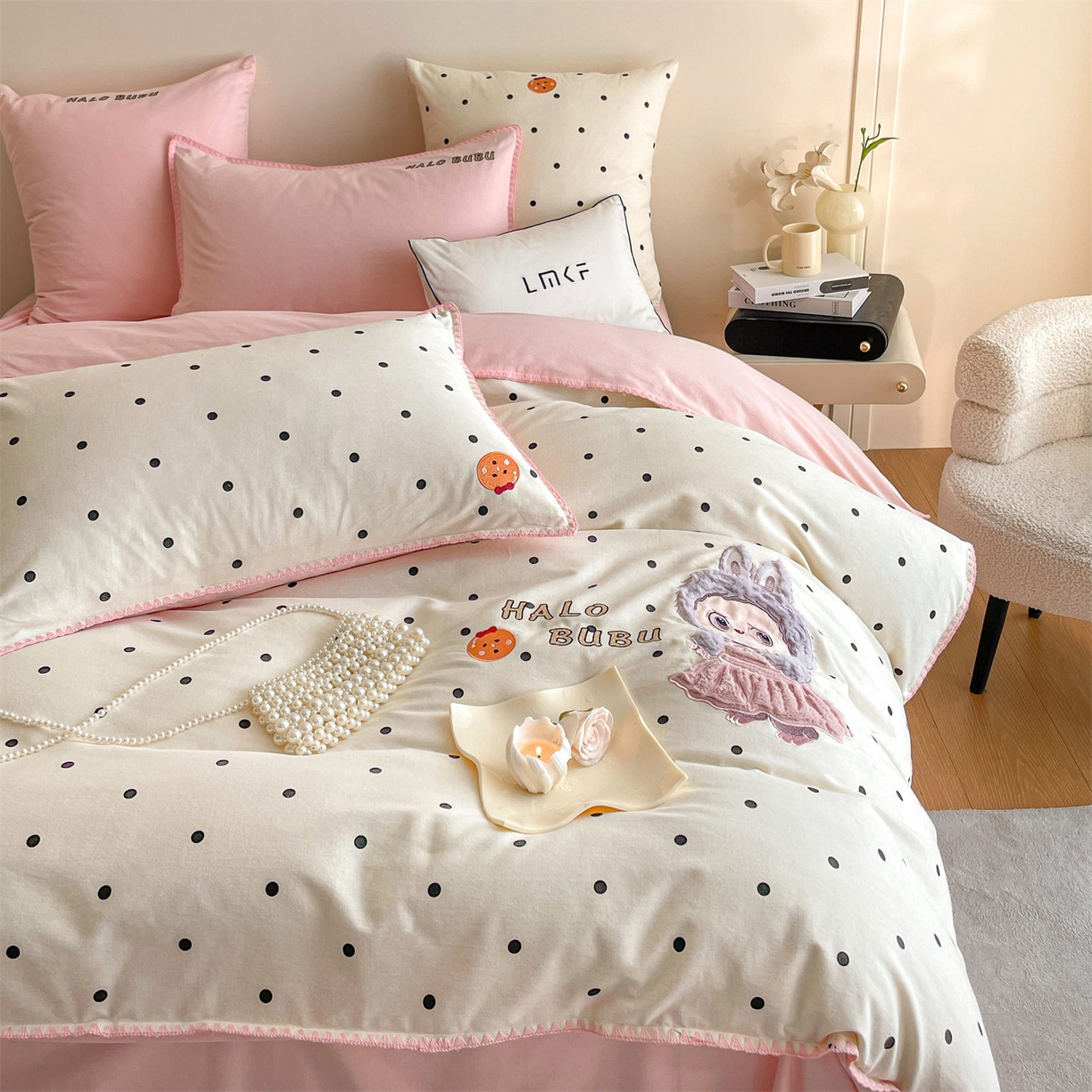 91家纺网 家纺一手货源 找家纺 （总）蓝米卡夫 2025秋冬-A类全棉生态磨毛卡通绣花贝壳边系列（礼盒包装）【如需买家秀联系15996631948】