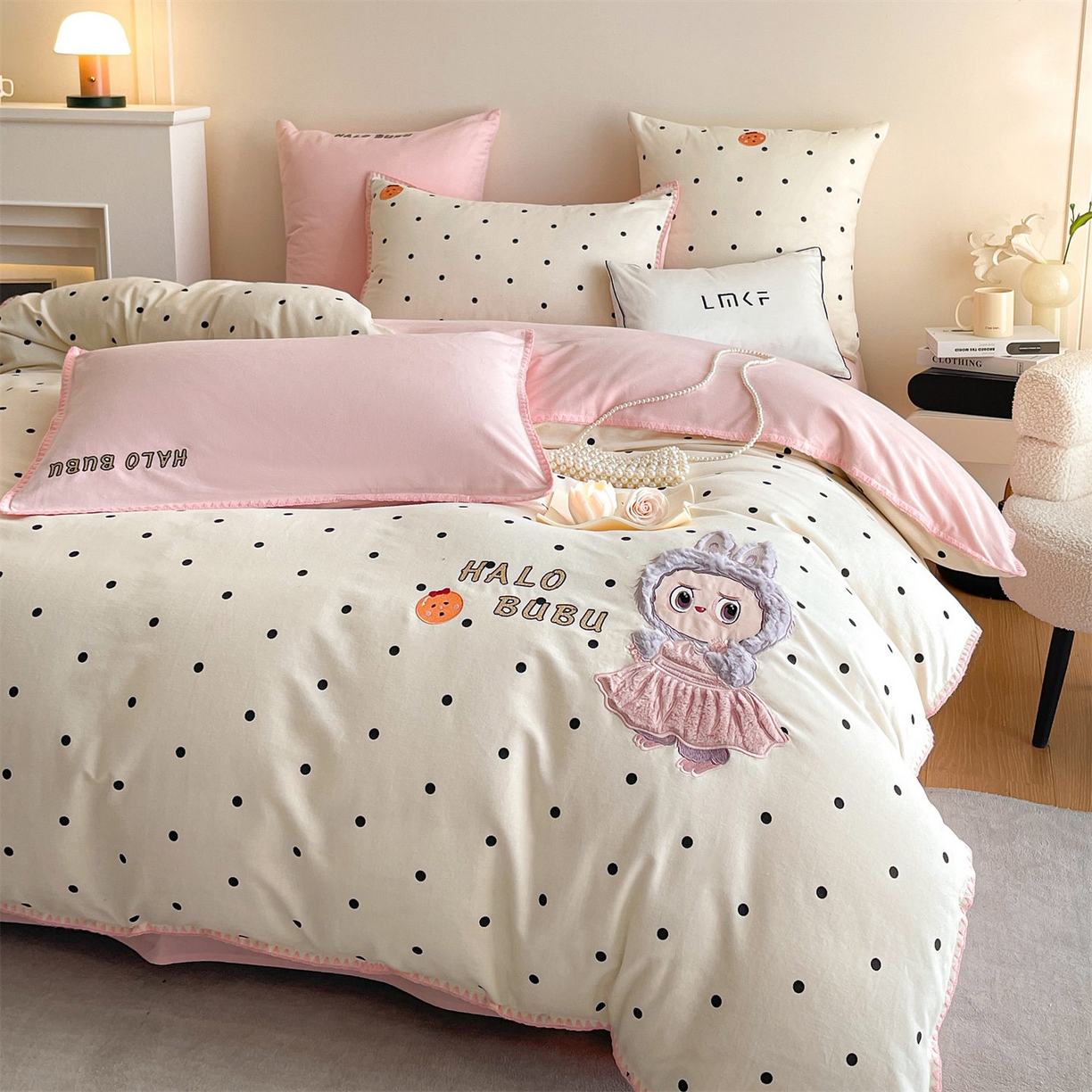 91家纺网 家纺一手货源 找家纺 （总）蓝米卡夫 2025秋冬-A类全棉生态磨毛卡通绣花贝壳边系列（礼盒包装）【如需买家秀联系15996631948】