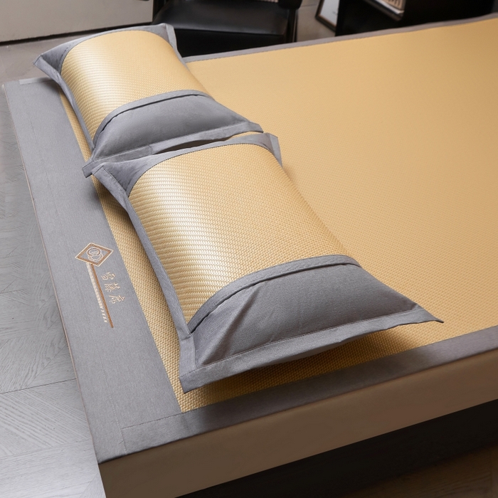 91家纺网 家纺一手货源 找家纺 （总）梵克保罗 2025新款pe材质雪藤席凉席三件套