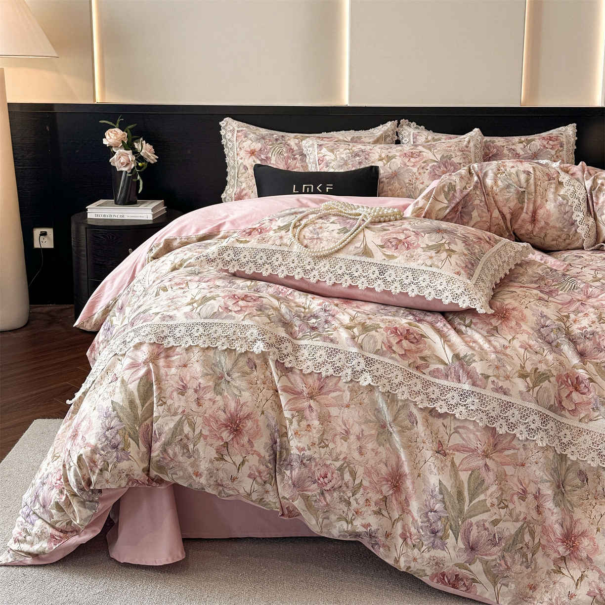 91家纺网 家纺一手货源 找家纺 蓝米卡夫 2025秋冬-A类棉麻全棉数码印花50S*50S双股磨毛公主风系列（礼盒包装）【如需买家秀联系15996631948】  幻彩雅韵