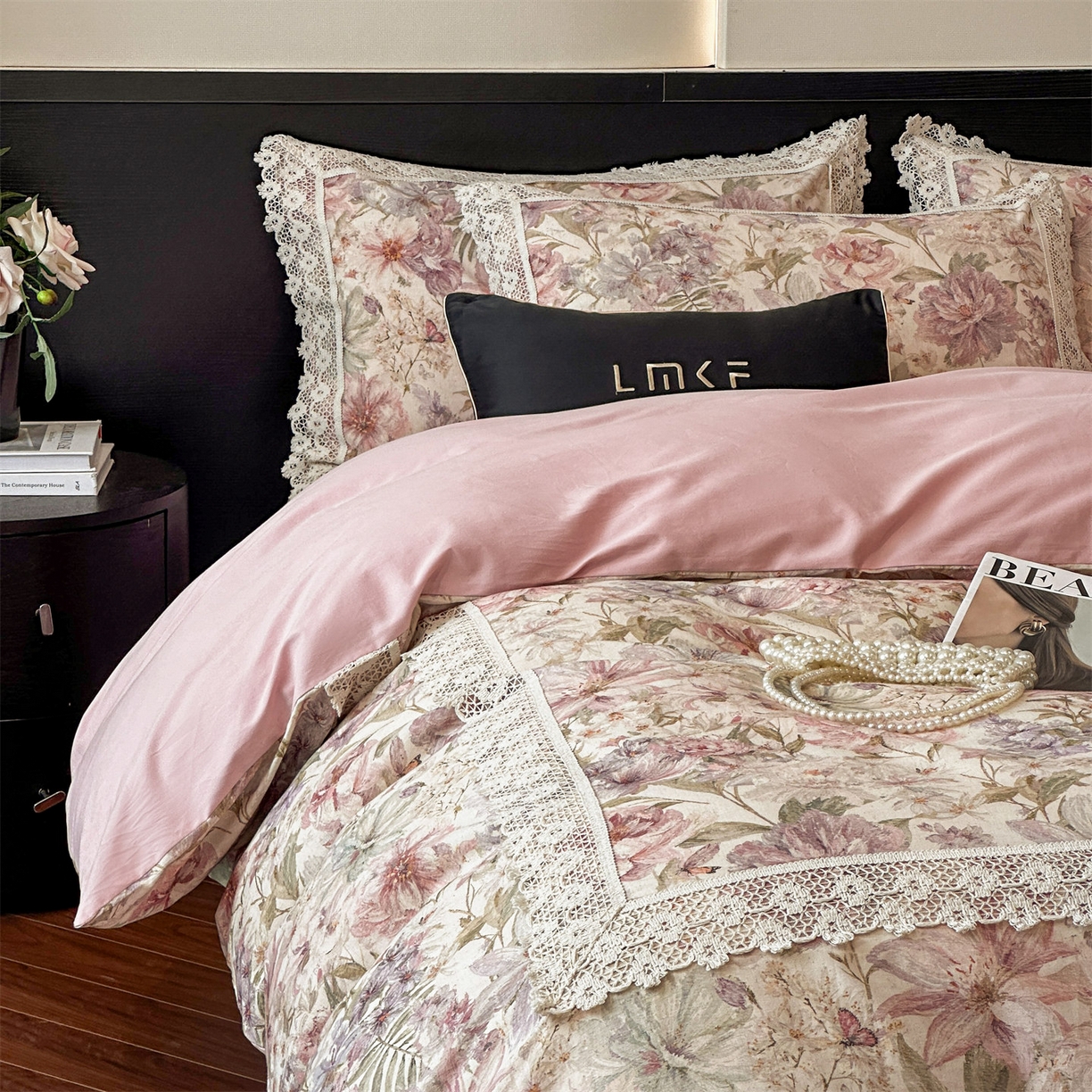 91家纺网 家纺一手货源 找家纺 蓝米卡夫 2025秋冬-A类棉麻全棉数码印花50S*50S双股磨毛公主风系列（礼盒包装）【如需买家秀联系15996631948】  幻彩雅韵