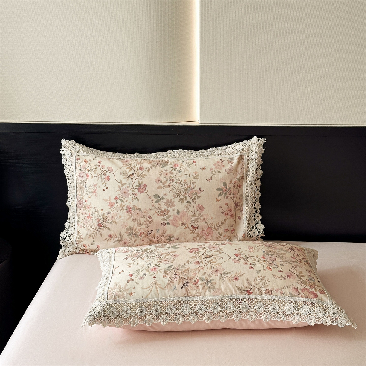 91家纺网 家纺一手货源 找家纺 蓝米卡夫 2025秋冬-A类棉麻全棉数码印花50S*50S双股磨毛公主风系列（礼盒包装）【如需买家秀联系15996631948】  静雅花韵