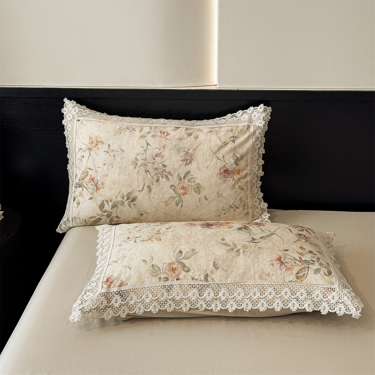 91家纺网 家纺一手货源 找家纺 蓝米卡夫 2025秋冬-A类棉麻全棉数码印花50S*50S双股磨毛公主风系列（礼盒包装）【如需买家秀联系15996631948】  雀语花枝