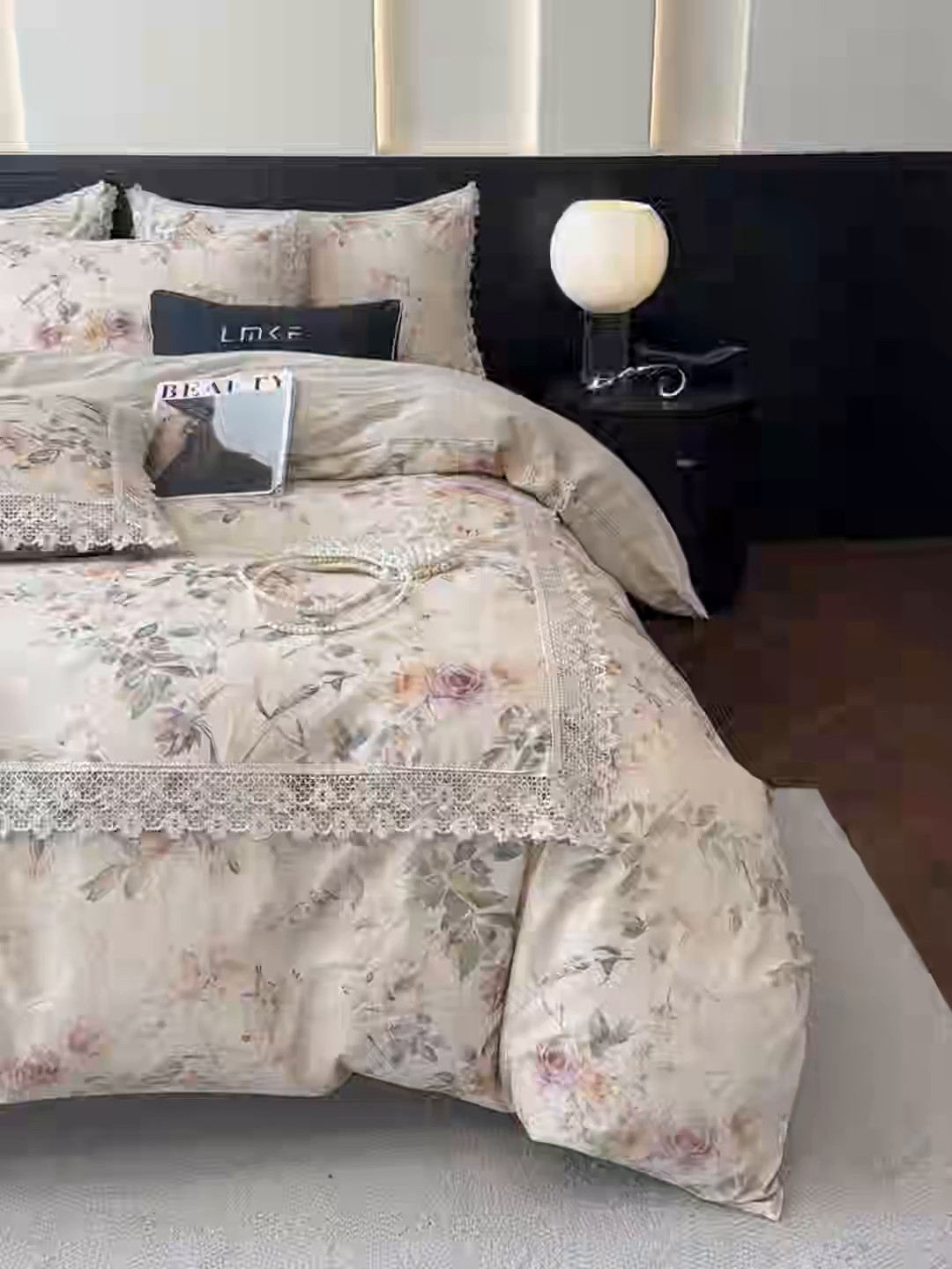 91家纺网 家纺一手货源 找家纺 蓝米卡夫 2025秋冬-A类棉麻全棉数码印花50S*50S双股磨毛公主风系列（礼盒包装）【如需买家秀联系15996631948】  雀语花枝