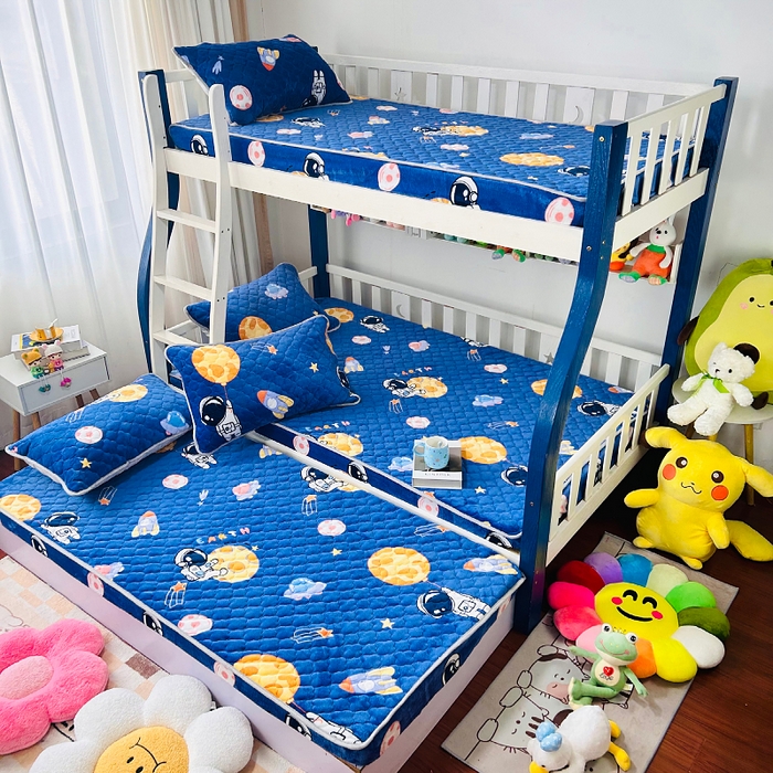 91家纺网 家纺一手货源 找家纺 小虾米 2025新款加厚牛奶绒夹棉床笠单床笠床笠单件 遨游太空