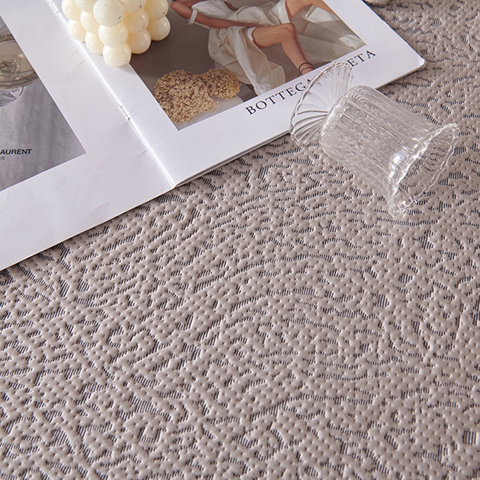 91家纺网 家纺一手货源 找家纺 梵克保罗 2025新款7A抗菌母婴级纯乙纶PE刺绣凉感丝豆豆席床单款 肌理纹-香槟