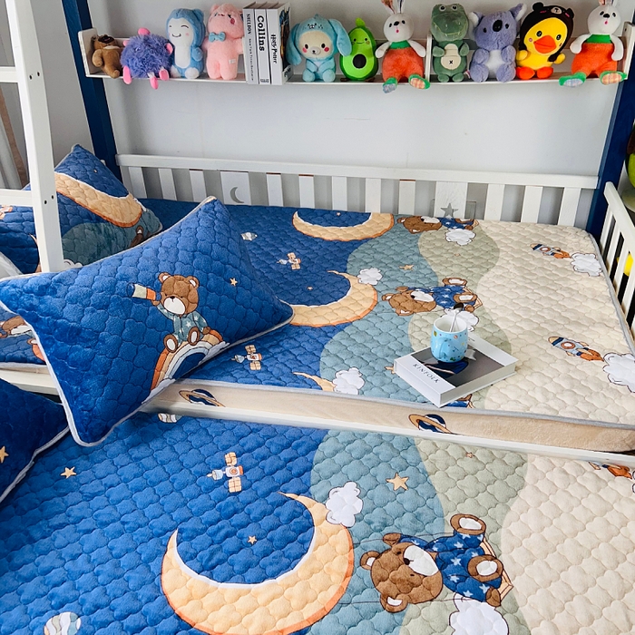 91家纺网 家纺一手货源 找家纺 小虾米 2025新款加厚牛奶绒夹棉床笠单床笠床笠单件 梦星空