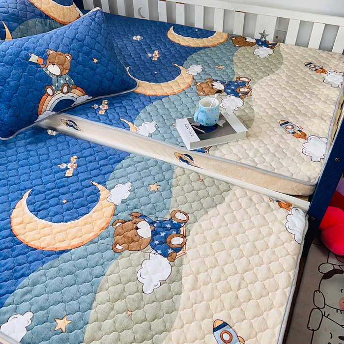 91家纺网 家纺一手货源 找家纺 小虾米 2025新款加厚牛奶绒夹棉床笠单床笠床笠单件 梦星空