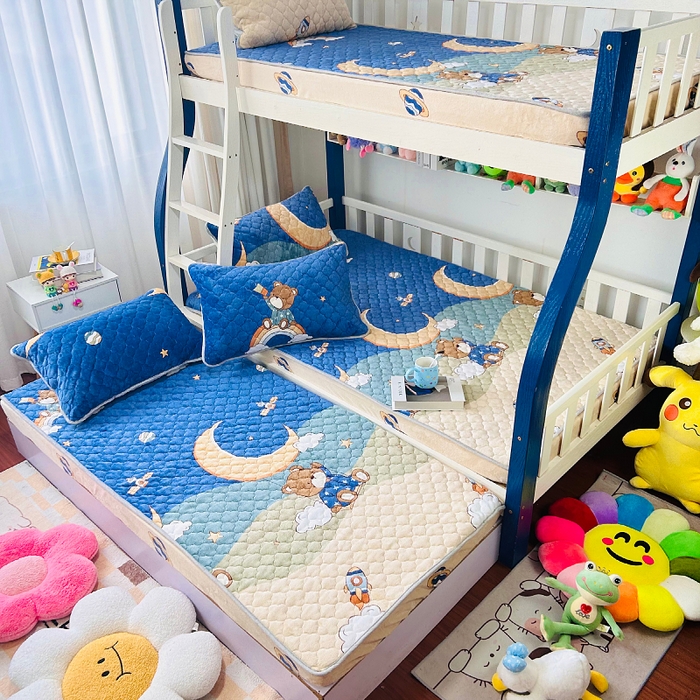 91家纺网 家纺一手货源 找家纺 小虾米 2025新款加厚牛奶绒夹棉床笠单床笠床笠单件 梦星空