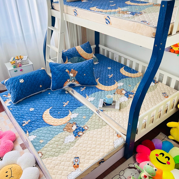 91家纺网 家纺一手货源 找家纺 小虾米 2025新款加厚牛奶绒夹棉床笠单床笠床笠单件 梦星空