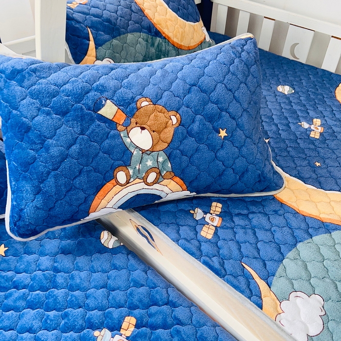 91家纺网 家纺一手货源 找家纺 小虾米 2025新款加厚牛奶绒夹棉床笠单床笠床笠单件 梦星空