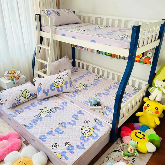 小虾米 2025新款加厚牛奶绒夹棉床笠单床笠床笠单件 奇趣乐园