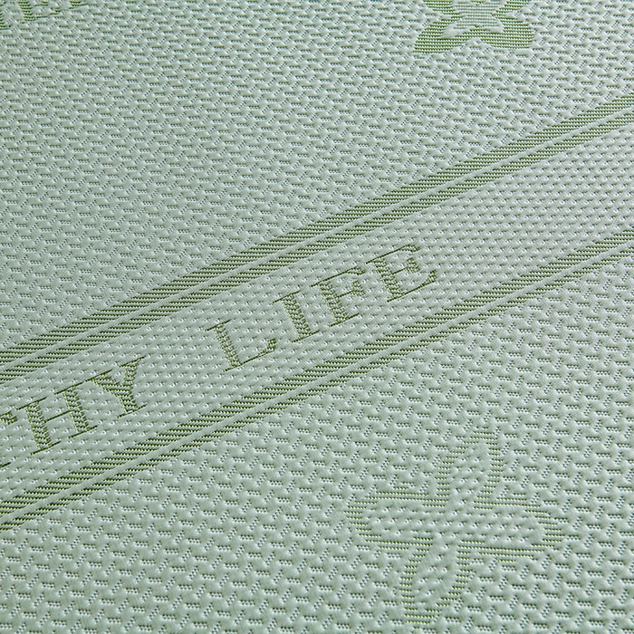 91家纺网 家纺一手货源 找家纺 梵克保罗 2025新款7A抗菌母婴级纯乙纶PE刺绣凉感丝豆豆席 四叶花-绿