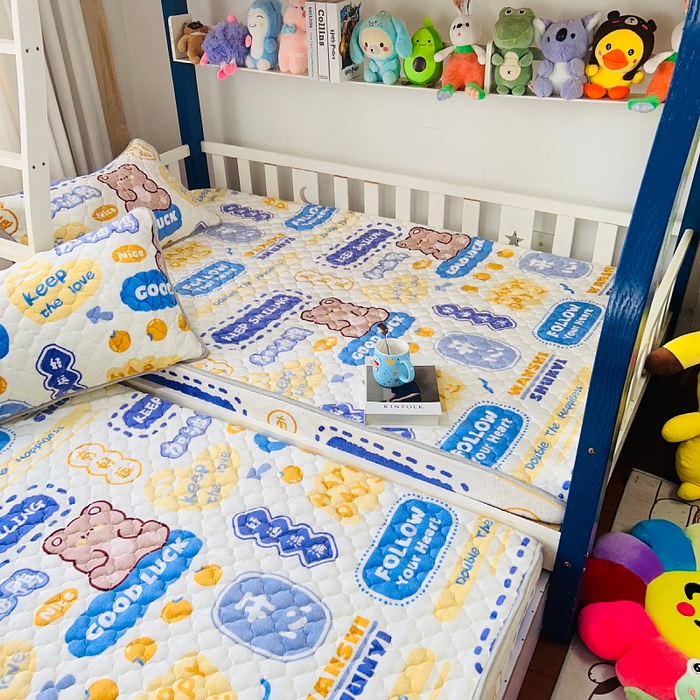 91家纺网 家纺一手货源 找家纺 小虾米 2025新款加厚牛奶绒夹棉床笠单床笠床笠单件 好运满满