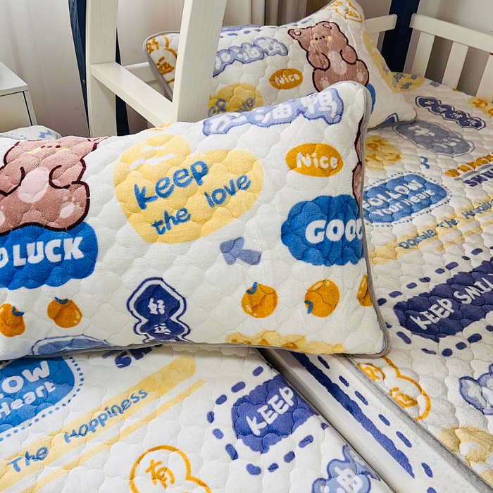 91家纺网 家纺一手货源 找家纺 小虾米 2025新款加厚牛奶绒夹棉床笠单床笠床笠单件 好运满满