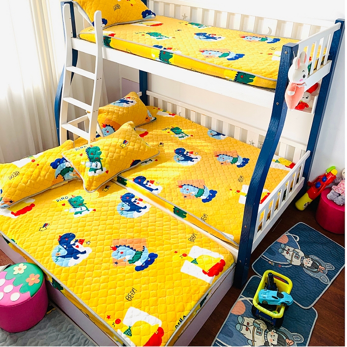 小虾米 2025新款加厚牛奶绒夹棉床笠单床笠床笠单件 可爱龙