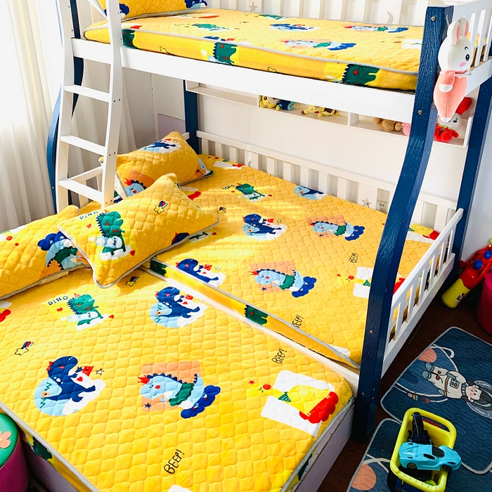 91家纺网 家纺一手货源 找家纺 小虾米 2025新款加厚牛奶绒夹棉床笠单床笠床笠单件 可爱龙