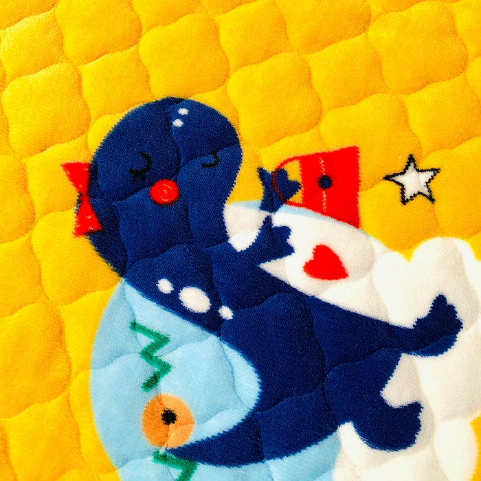 91家纺网 家纺一手货源 找家纺 小虾米 2025新款加厚牛奶绒夹棉床笠单床笠床笠单件 可爱龙