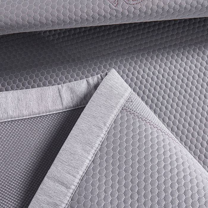 91家纺网 家纺一手货源 找家纺 梵克保罗 2025新款7A抗菌母婴级纯乙纶PE刺绣凉感丝豆豆席 蝴蝶结-灰