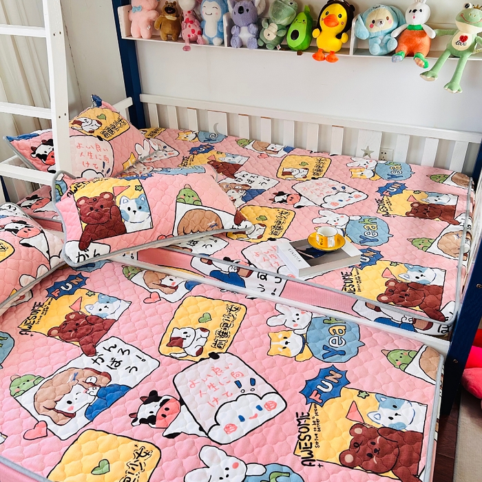 91家纺网 家纺一手货源 找家纺 小虾米 2025新款加厚牛奶绒夹棉床笠单床笠床笠单件 开心女孩