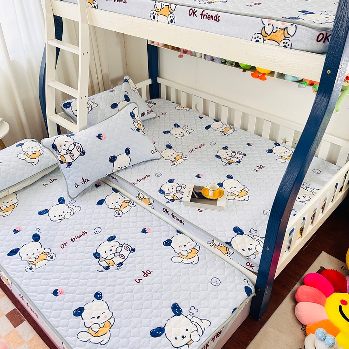 91家纺网 家纺一手货源 找家纺 小虾米 2025新款加厚牛奶绒夹棉床笠单床笠床笠单件 幸运小狗