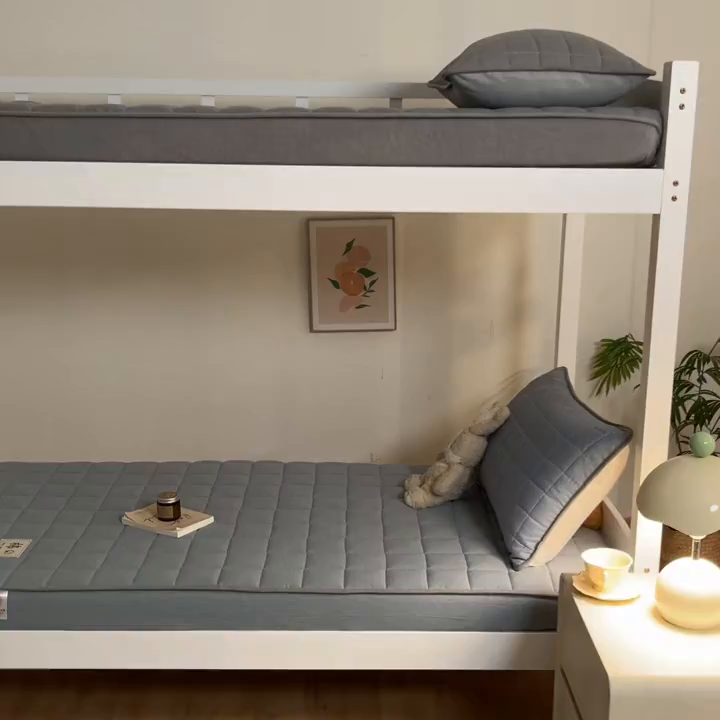 91家纺网 家纺一手货源 找家纺 鑫钰 2025新款A类新疆棉花床笠学生宿舍专用90*190-棉格系列 棉格-宾利蓝