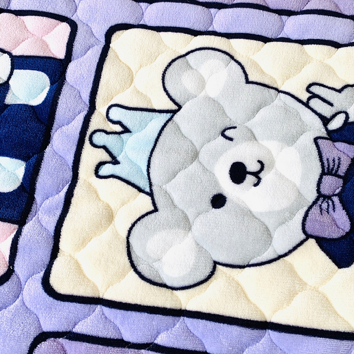 91家纺网 家纺一手货源 找家纺 小虾米 2025新款加厚牛奶绒夹棉床笠单床笠床笠单件 皇冠熊