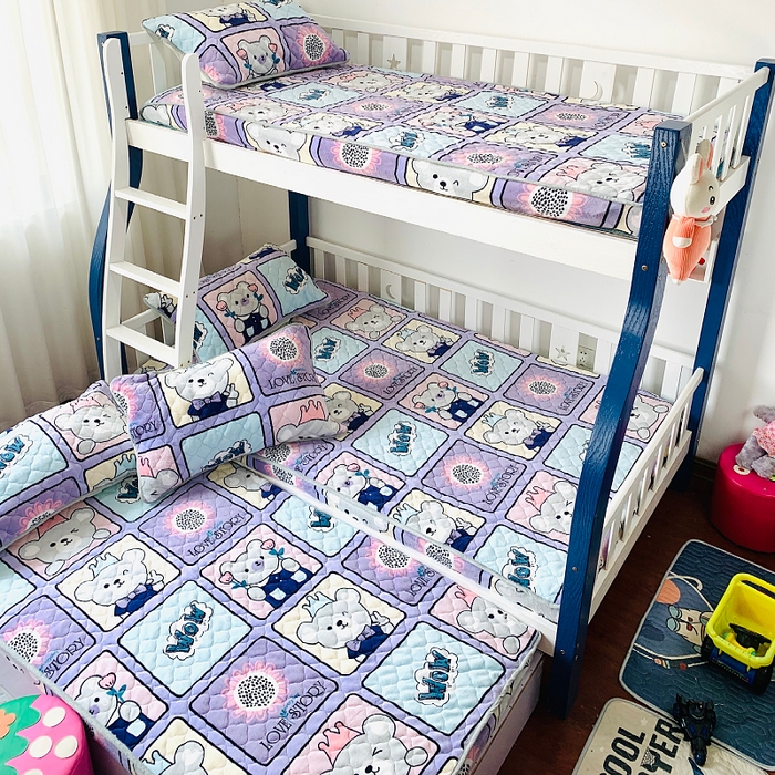 91家纺网 家纺一手货源 找家纺 小虾米 2025新款加厚牛奶绒夹棉床笠单床笠床笠单件 皇冠熊