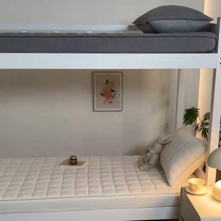 91家纺网 家纺一手货源 找家纺 鑫钰 2025新款A类新疆棉花床笠学生宿舍专用90*190-棉格系列 棉格-经典白