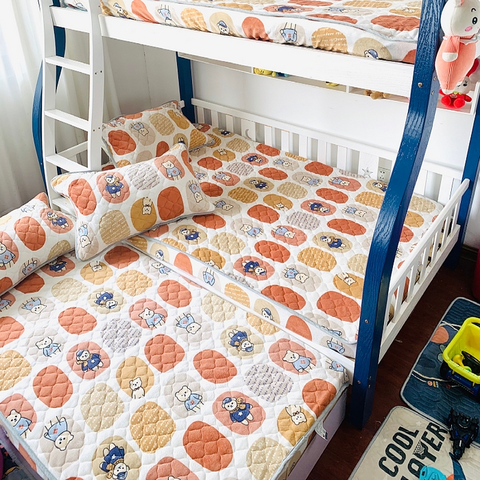 91家纺网 家纺一手货源 找家纺 小虾米 2025新款加厚牛奶绒夹棉床笠单床笠床笠单件 波点小熊