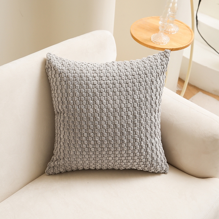 91家纺网 家纺一手货源 找家纺 （总）新奇异 2025新款简约单/双面灯芯绒抱枕玉米粒系列