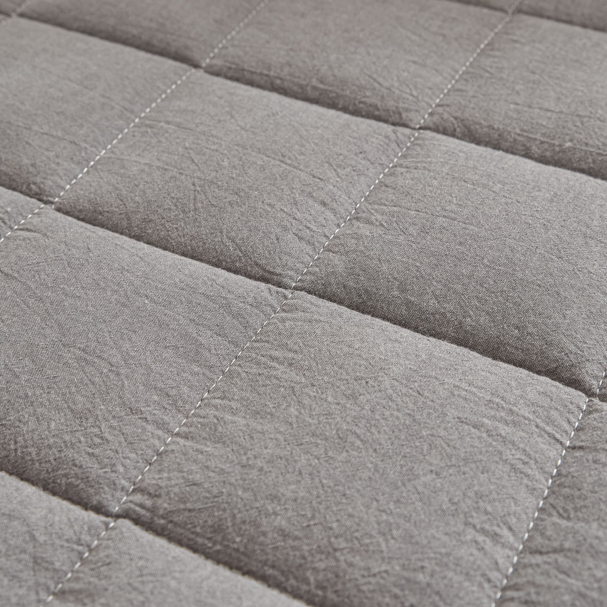 91家纺网 家纺一手货源 找家纺 鑫钰 2025新款A类新疆棉花床笠学生宿舍专用90*190-棉格系列 棉格-绅士灰