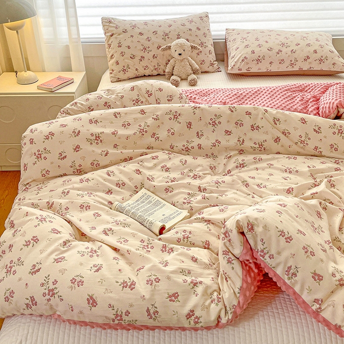 91家纺网 家纺一手货源 找家纺 （总）宜家坊 2025新款A类云感软绵绵皱皱纱被子豆豆绒加厚冬被被芯春秋豆豆被