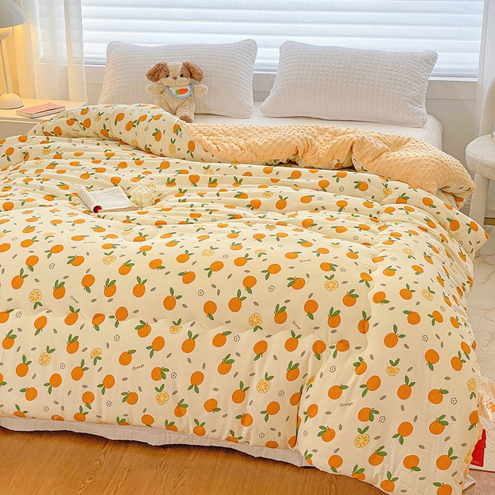 91家纺网 家纺一手货源 找家纺 宜家坊 2025新款A类云感软绵绵被子豆豆绒加厚冬被被芯春秋豆豆被 心想事成