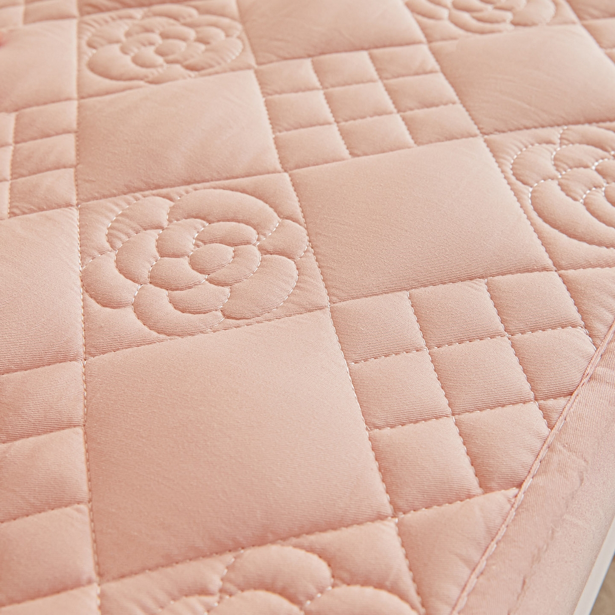 91家纺网 家纺一手货源 找家纺 （总）鑫钰 2025新款A类纯棉夹棉床笠学生宿舍专用90x190-80x190-花漾山茶格