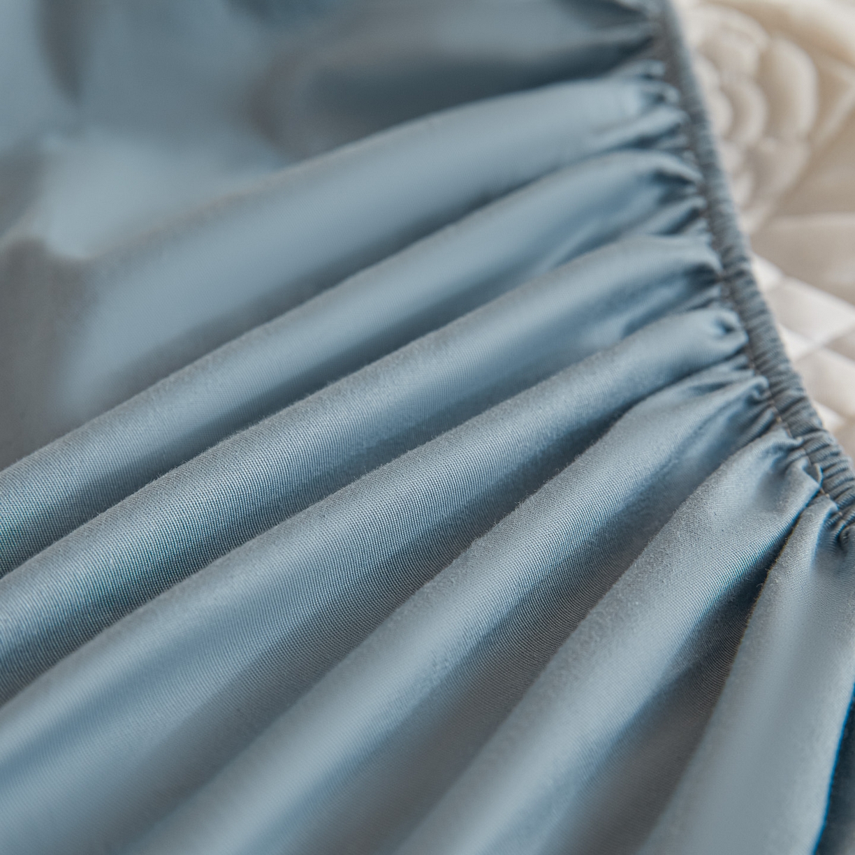 91家纺网 家纺一手货源 找家纺 鑫钰 2025新款A类纯棉夹棉床笠学生宿舍专用90x190-80x190-花漾山茶格 花漾山茶格-蓝