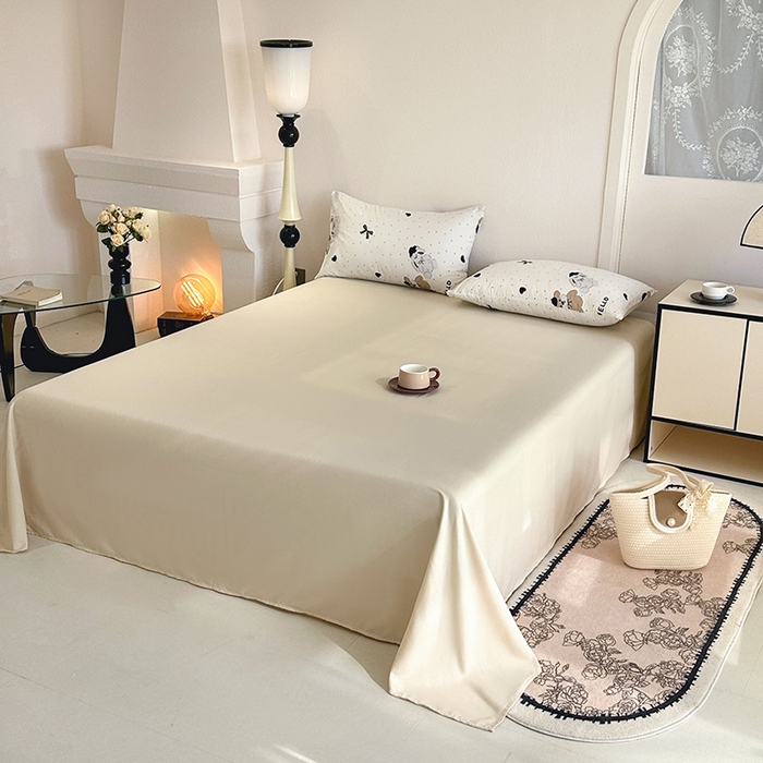 91家纺网 家纺一手货源 找家纺 梵克保罗 2025新款ins风亲肤卡通条格印花水洗棉系列四件套-风格三 小熊派对