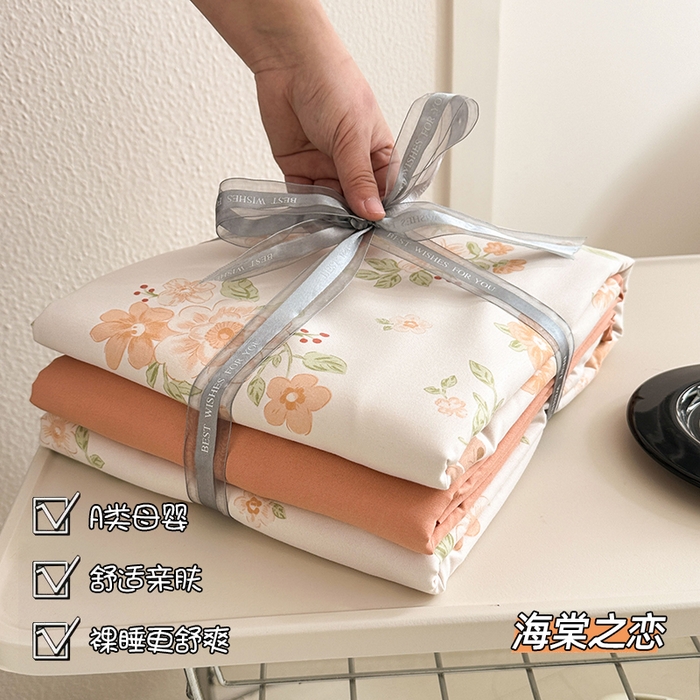 （总）梵克保罗 2025新款ins风亲肤卡通条格印花水洗棉系列四件套-风格三