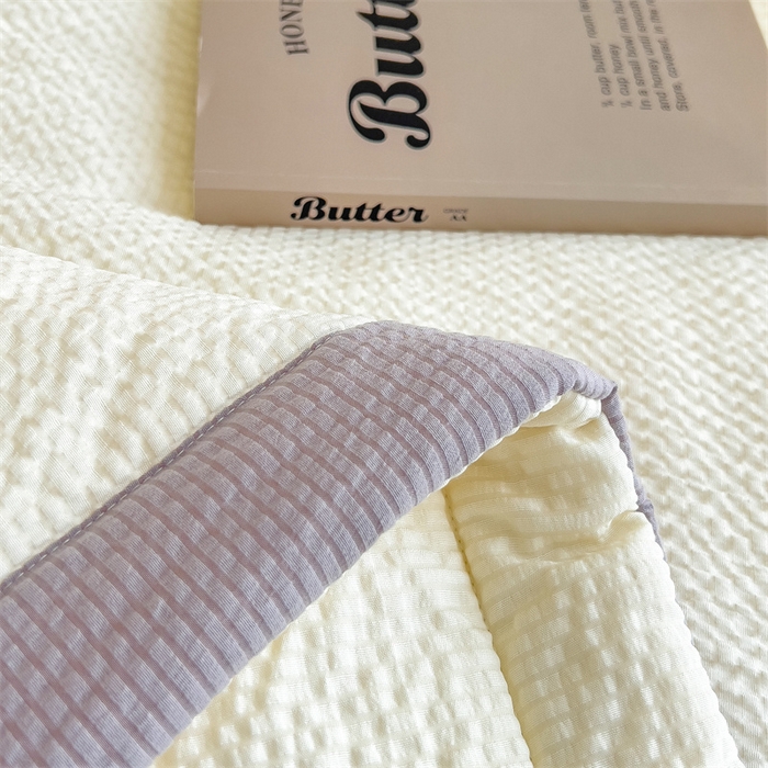 91家纺网 家纺一手货源 找家纺 梵克保罗 2025春夏新品10A抗菌泡泡棉大豆单夏被空调被被子被芯 米黄