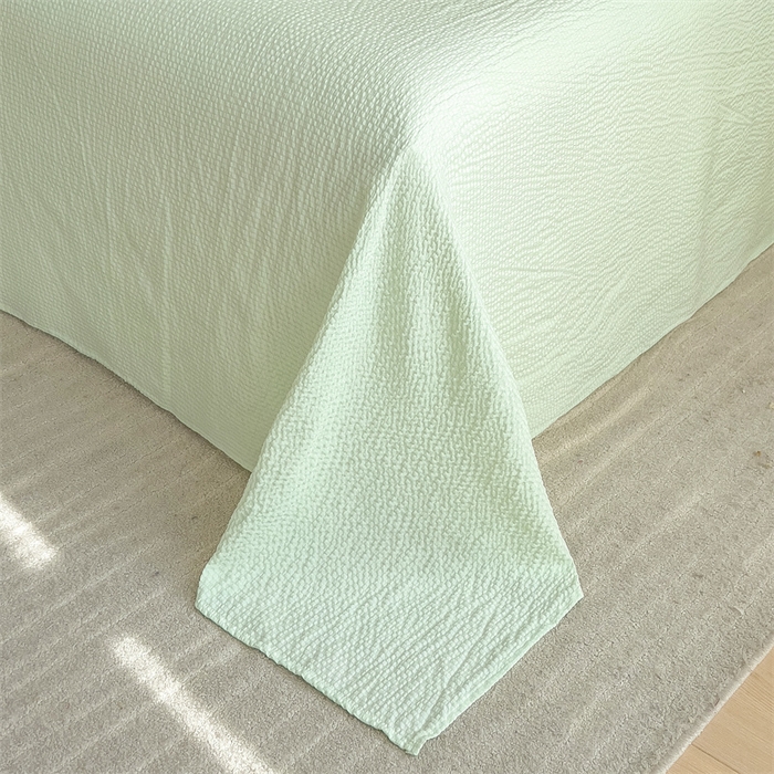 91家纺网 家纺一手货源 找家纺 梵克保罗 2025春夏新品10A抗菌泡泡棉大豆单夏被空调被被子被芯 绿色