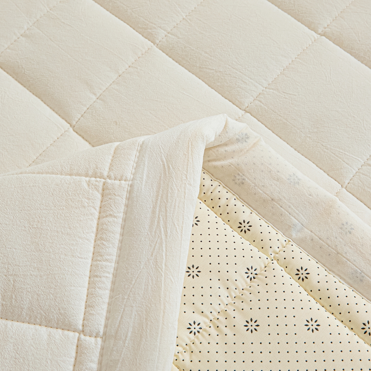 91家纺网 家纺一手货源 找家纺 鑫钰 2025新款学生开学季宿舍专用新疆棉花床垫薄款 棉格-经典白