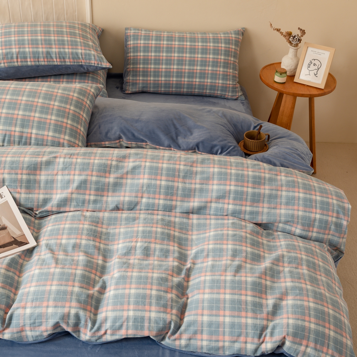 91家纺网 家纺一手货源 找家纺 （总）雯雨家纺 2025新款全棉加牛奶绒宝宝绒一面棉一面绒单件被套单品被套