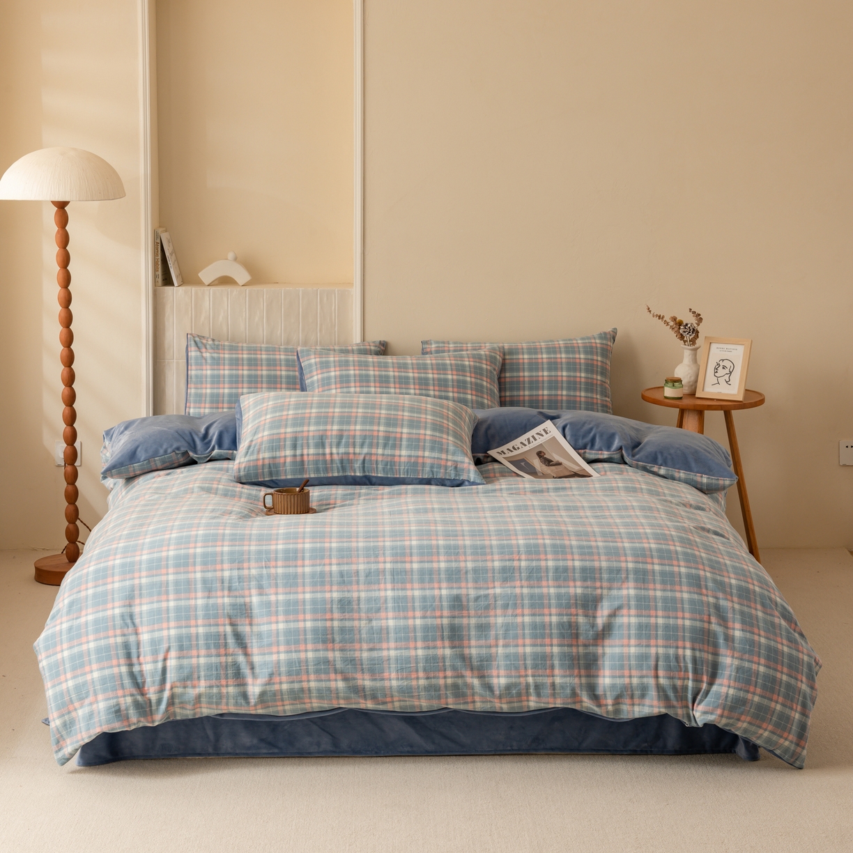 91家纺网 家纺一手货源 找家纺 （总）雯雨家纺 2025新款全棉加牛奶绒宝宝绒一面棉一面绒单件被套单品被套