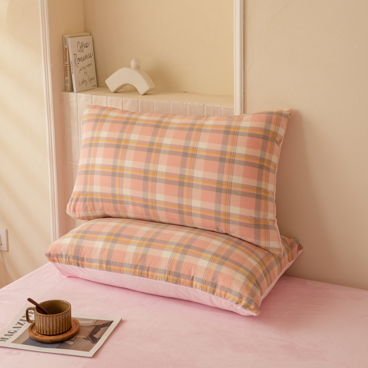 91家纺网 家纺一手货源 找家纺 雯雨家纺 2025新款全棉加牛奶绒宝宝绒一面棉一面绒单件被套单品被套 棉绒-简稀粉