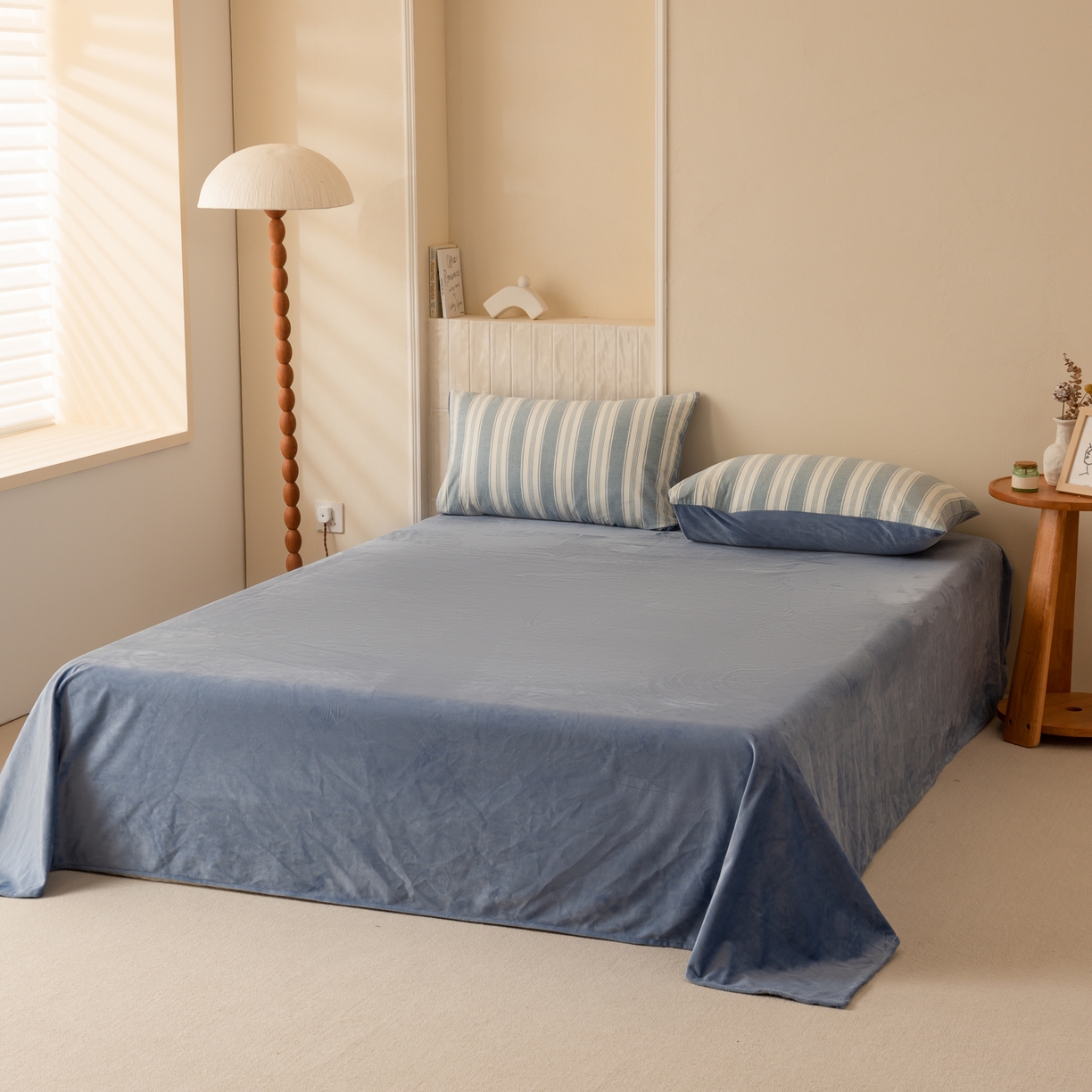 91家纺网 家纺一手货源 找家纺 雯雨家纺 2025新款全棉加牛奶绒宝宝绒一面棉一面绒单件被套单品被套 棉绒-布莱格