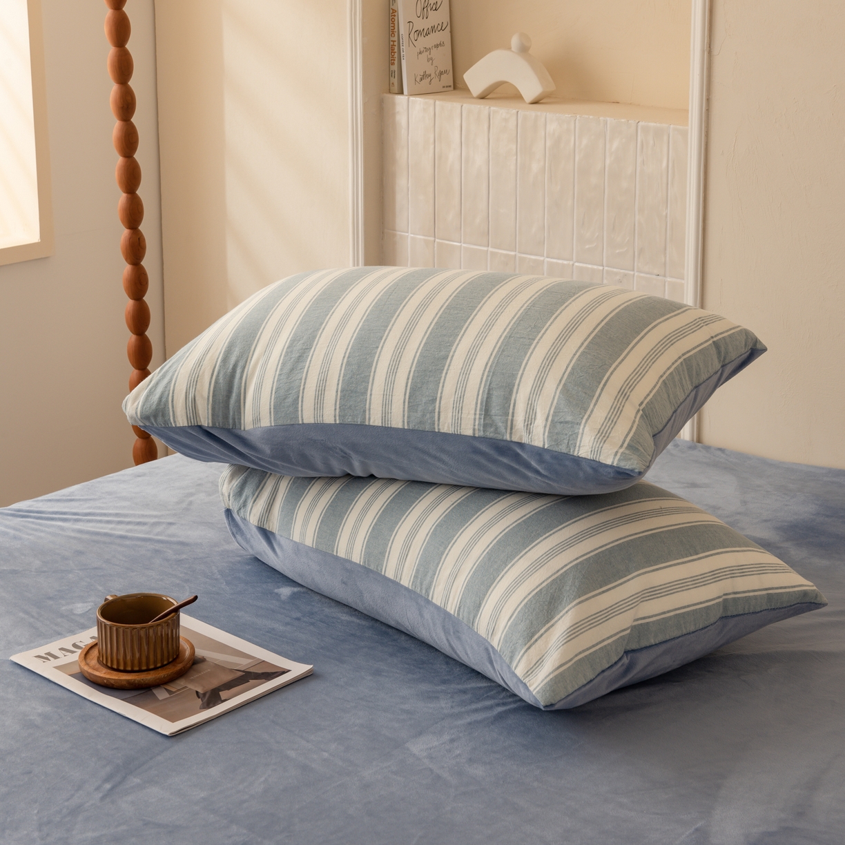 91家纺网 家纺一手货源 找家纺 雯雨家纺 2025新款全棉加牛奶绒宝宝绒一面棉一面绒单件被套单品被套 棉绒-布莱格