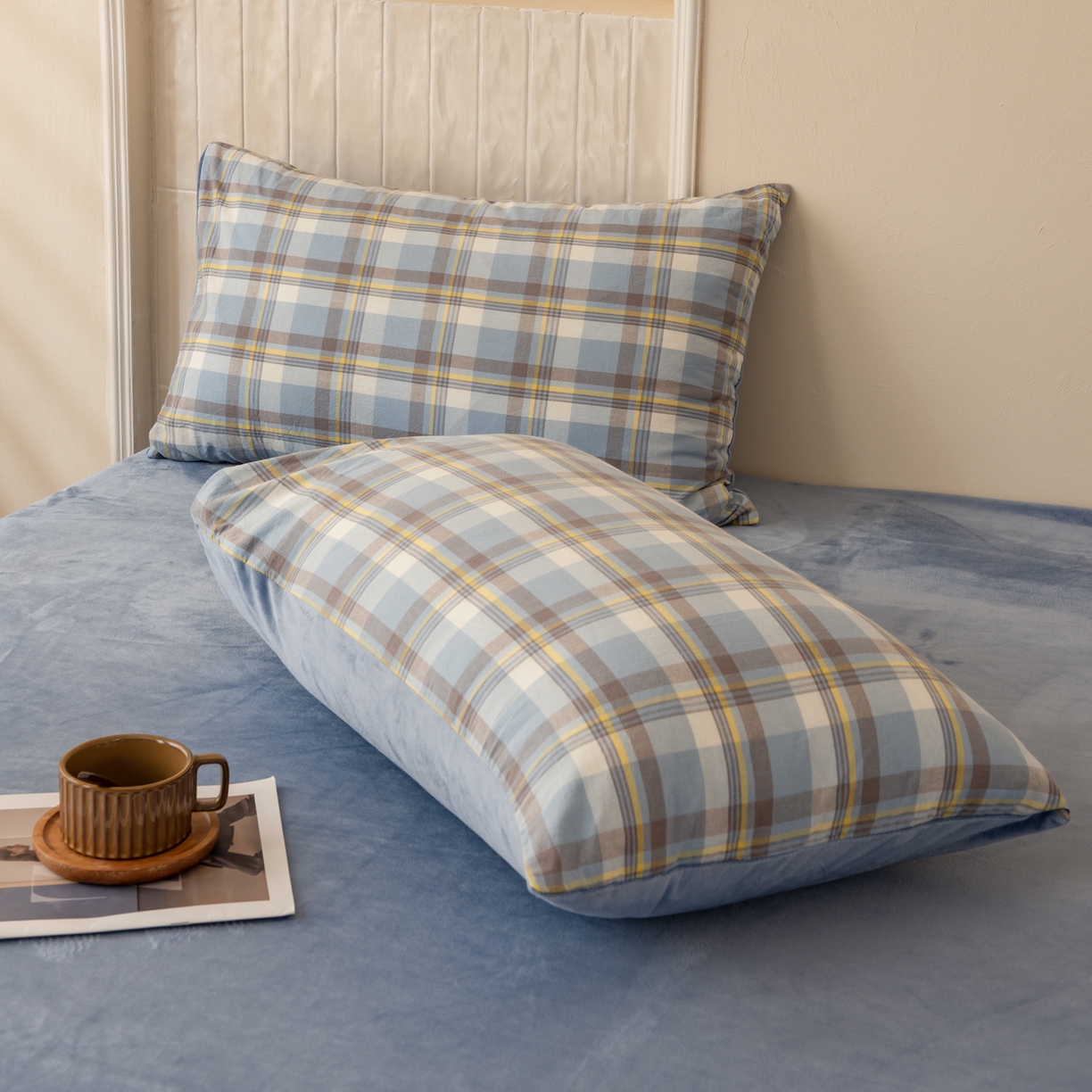 91家纺网 家纺一手货源 找家纺 雯雨家纺 2025新款全棉加牛奶绒宝宝绒一面棉一面绒单件被套单品被套 棉绒-莫尼兰