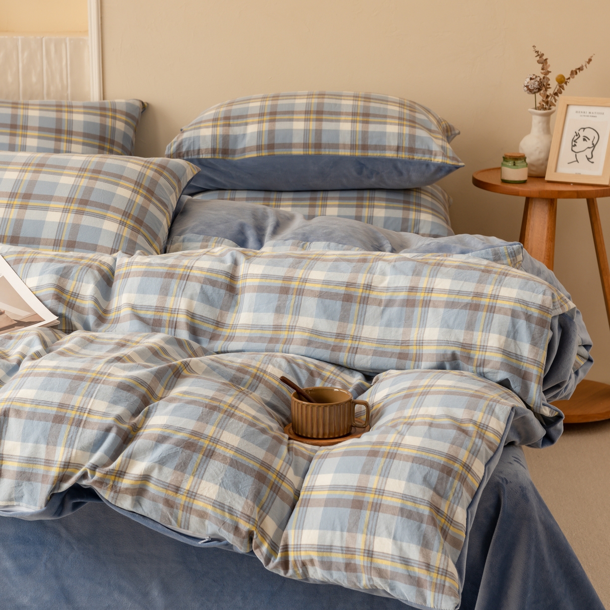 91家纺网 家纺一手货源 找家纺 雯雨家纺 2025新款全棉加牛奶绒宝宝绒一面棉一面绒单件被套单品被套 棉绒-莫尼兰